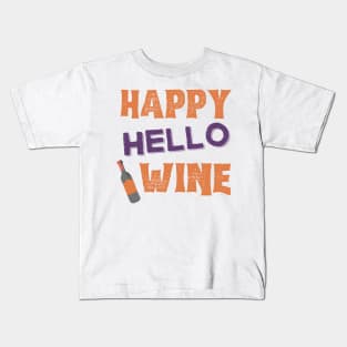 Happy Hallowine. Halloween Costume for Wine Lover. Kids T-Shirt